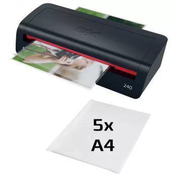 GBC 240 Home Office A4 Πλαστικοποιητής, 24 cm, Θερμικός πλαστικοποιητής, 2 λεπτά, 400 mm/min, 0,5 mm, A4