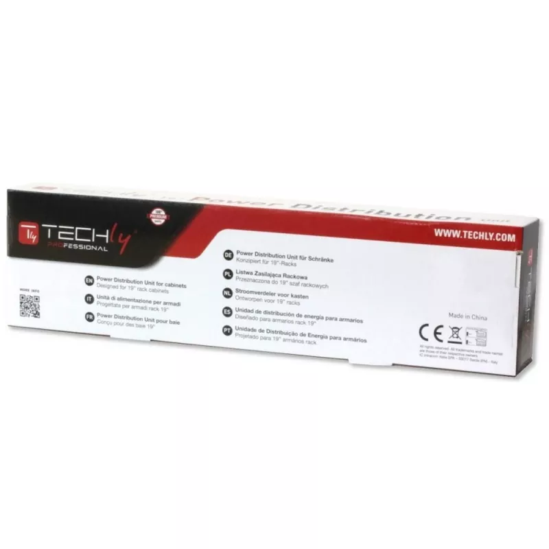 Techly Rack 19 ίντσες PDU 12 έξοδοι VDE με βύσμα C20 και διακόπτη