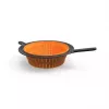 Fiskars 1027304 αναδιπλούμενο σουρωτήρι, 29 cm, πλαστικό/σιλικόνη, μαύρο/πορτοκαλί