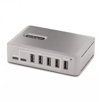 StarTech.com Hub USB-C 10 Θυρών - 8x USB-A/2x USB-C - Self-Powered με Τροφοδοτικό 65W - USB 3.1 10Gbps - Hub USB για Desktop/Laptop με Πιστοποιημένο USB-IF Κλειδωμένο Καλώδιο 3ft, Hub USB C