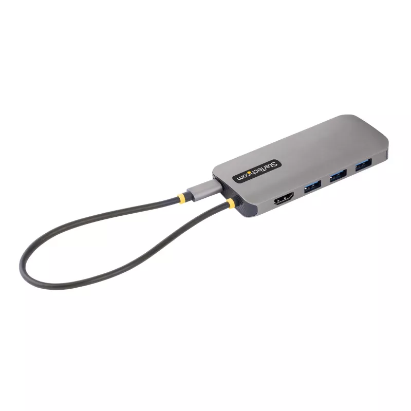 StarTech.com Προσαρμογέας USB-C Πολλαπλών Θυρών – 4K 60Hz HDMI Video, Hub USB-A 3 Θυρών 5Gbit/s, 100W USB Power Delivery Pass-Through/GbE/SD/MicroSD, Καλώδιο 30cm, Φορητή Θύρα Σύνδεσης Φορητού Υπολογιστή