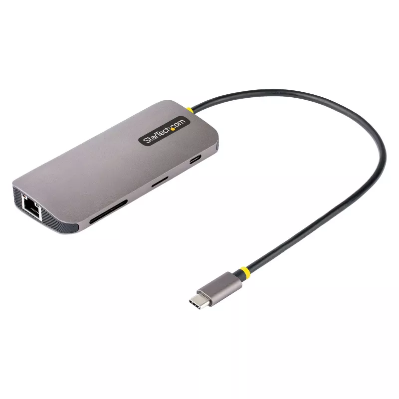 StarTech.com Προσαρμογέας USB-C Πολλαπλών Θυρών – 4K 60Hz HDMI Video, Hub USB-A 3 Θυρών 5Gbit/s, 100W USB Power Delivery Pass-Through/GbE/SD/MicroSD, Καλώδιο 30cm, Φορητή Θύρα Σύνδεσης Φορητού Υπολογιστή