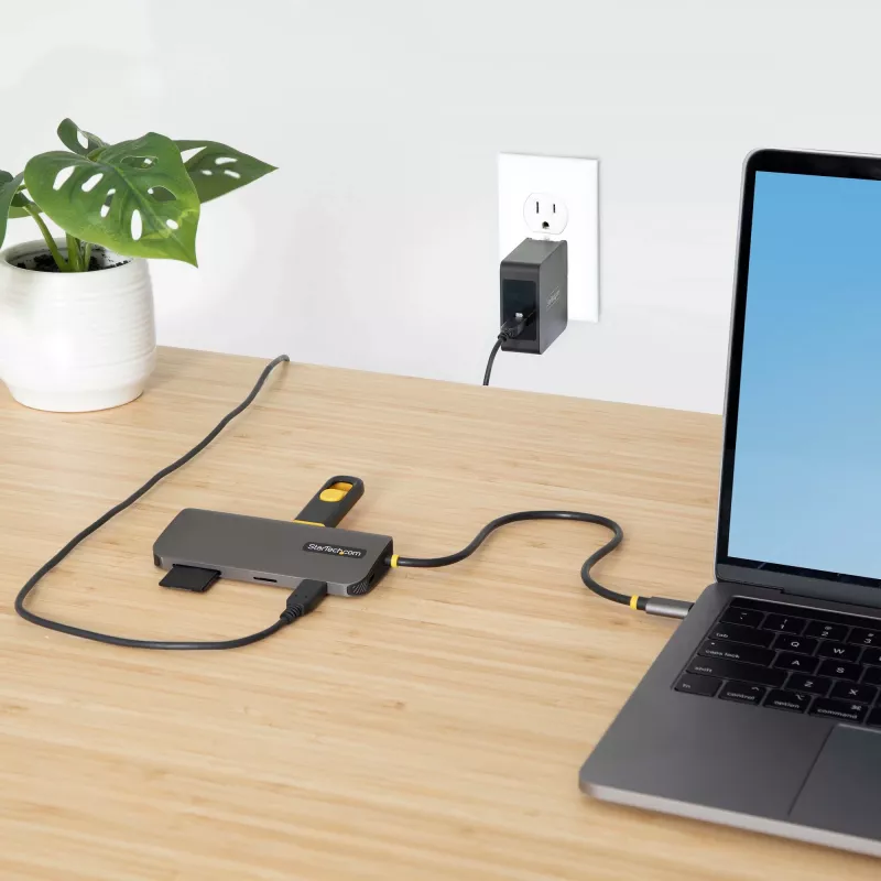 StarTech.com Προσαρμογέας USB-C Πολλαπλών Θυρών – 4K 60Hz HDMI Video, Hub USB-A 3 Θυρών 5Gbit/s, 100W USB Power Delivery Pass-Through/GbE/SD/MicroSD, Καλώδιο 30cm, Φορητή Θύρα Σύνδεσης Φορητού Υπολογιστή