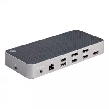 StarTech.com Θύρα Σύνδεσης USB-C Τριών Οθονών - HDMI/DP Triple 4k USB-C Dock - 5x USB Hub - GbE - 100W PD - Καθολική Θύρα Σύνδεσης Πολλαπλών Οθονών - Συμβατή με Thunderbolt 3/4