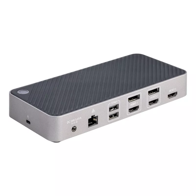 StarTech.com Θύρα Σύνδεσης USB-C Τριών Οθονών - HDMI/DP Triple 4k USB-C Dock - 5x USB Hub - GbE - 100W PD - Καθολική Θύρα Σύνδεσης Πολλαπλών Οθονών - Συμβατή με Thunderbolt 3/4