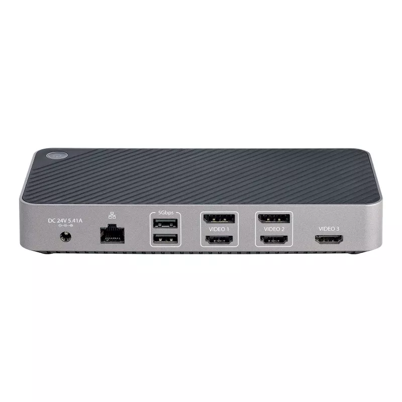 StarTech.com Θύρα Σύνδεσης USB-C Τριών Οθονών - HDMI/DP Triple 4k USB-C Dock - 5x USB Hub - GbE - 100W PD - Καθολική Θύρα Σύνδεσης Πολλαπλών Οθονών - Συμβατή με Thunderbolt 3/4