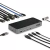 StarTech.com Θύρα Σύνδεσης USB-C Τριών Οθονών - HDMI/DP Triple 4k USB-C Dock - 5x USB Hub - GbE - 100W PD - Καθολική Θύρα Σύνδεσης Πολλαπλών Οθονών - Συμβατή με Thunderbolt 3/4