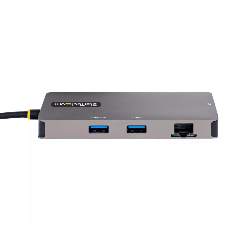 StarTech.com Προσαρμογέας USB-C Πολλαπλών Θυρών, Dual-HDMI Video, 4K 60Hz, Hub USB-A 2 Θυρών 5 Gbit/s, 100 W Power Delivery Pass-Through/GbE/SD/MicroSD, Καλώδιο 30 cm, Travel Dock, Θύρα Σύνδεσης Φορητού Υπολογιστή
