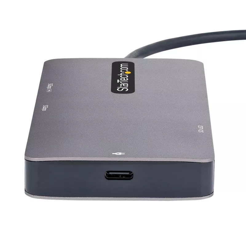 StarTech.com Προσαρμογέας USB-C Πολλαπλών Θυρών, Dual-HDMI Video, 4K 60Hz, Hub USB-A 2 Θυρών 5 Gbit/s, 100 W Power Delivery Pass-Through/GbE/SD/MicroSD, Καλώδιο 30 cm, Travel Dock, Θύρα Σύνδεσης Φορητού Υπολογιστή
