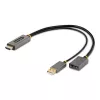 StarTech.com Καλώδιο Προσαρμογέα HDMI σε DisplayPort 30cm, Ενεργός Μετατροπέας 4K 60Hz HDMI 2.0 σε DP 1.2, HDR, Τροφοδοσία μέσω USB Bus, Πηγή HDMI σε Οθόνη DisplayPort για Φορητούς Υπολογιστές/PC