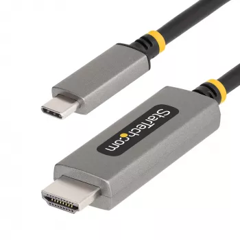 StarTech.com Καλώδιο Προσαρμογέα USB-C σε HDMI 6ft (2m), 8K 60Hz, 4K 144Hz, HDR10, Καλώδιο Μετατροπέα Βίντεο USB Type-C σε HDMI 2.1, Συμβατό με USB-C DP Alt Mode/USB4/Thunderbolt 3/4 – Φορητός Υπολογιστής USB-C σε Οθόνη HDMI