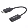 Manhattan καλώδιο προσαρμογέα DisplayPort 1.1 σε HDMI, 1080p@60Hz, αρσενικό σε θηλυκό, μαύρο, καλώδιο 15cm, DP με κλείδωμα, μη αμφίδρομο, τρία χρόνια εγγύηση, συμβατό με DP2HDMI
