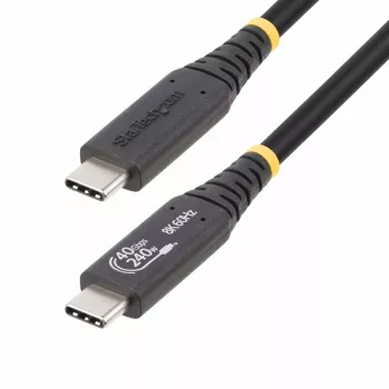 StarTech.com καλώδιο 1m (3,3ft) USB4, καλώδιο USB-C πιστοποιημένο USB-IF, 40Gbps, 240W Power Delivery PD 3.1 EPR, 8K 60Hz, καλώδιο μεταφοράς δεδομένων USB Type-C, συμβατό με θύρες Thunderbolt/USB 3.2