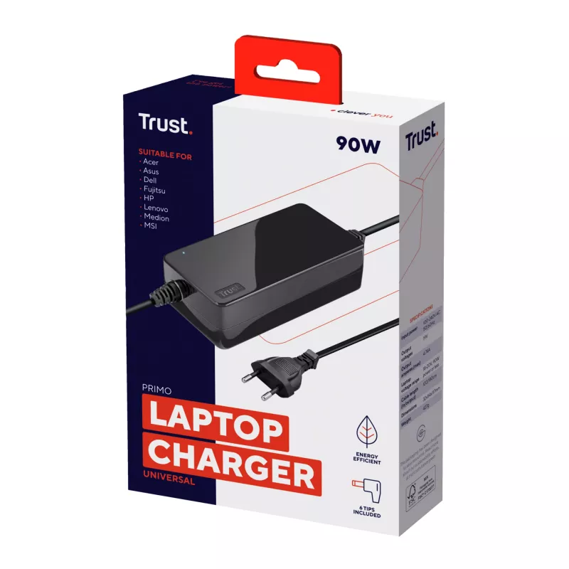 Trust Primo Universal 90W φορτιστής laptop