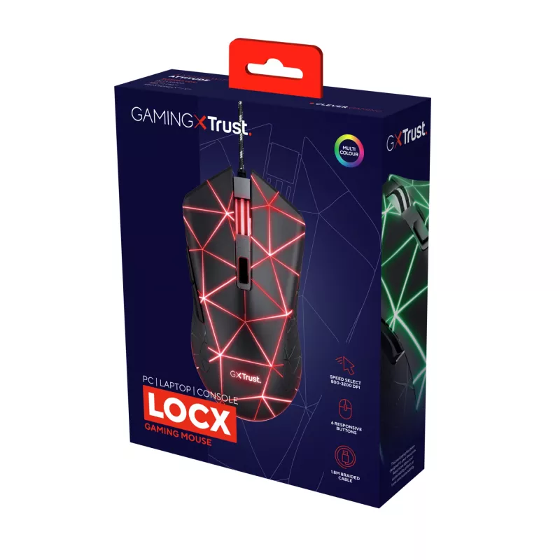 Trust GXT 133 Locx ποντίκι Gaming δεξιόχειρας USB Type-A Οπτικό 4000 DPI