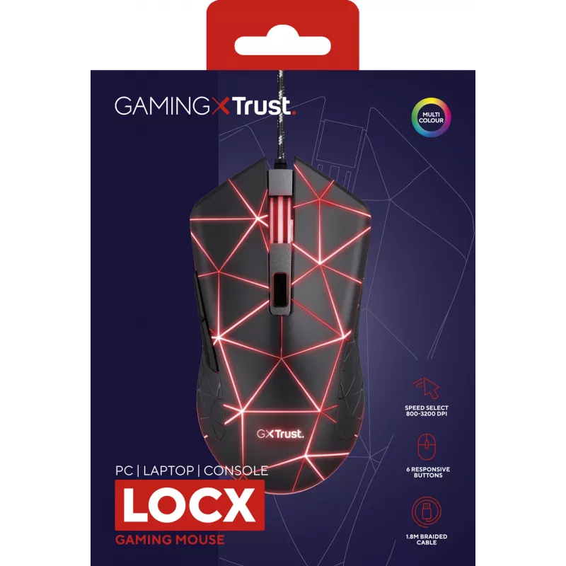 Trust GXT 133 Locx ποντίκι Gaming δεξιόχειρας USB Type-A Οπτικό 4000 DPI