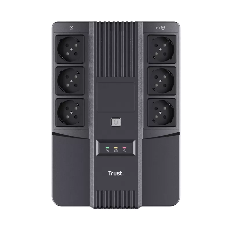 Trust Maxxon 23326 UPS 800 VA, 6 πρίζες AC, προσομοιωμένο ημιτονοειδές κύμα