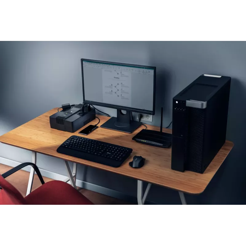 Trust Maxxon 23326 UPS 800 VA, 6 πρίζες AC, προσομοιωμένο ημιτονοειδές κύμα