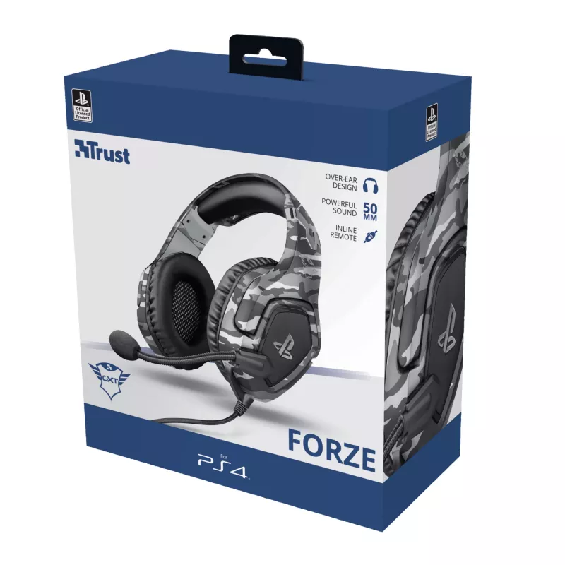 Trust GXT 488 Forze PS4 Headset ενσύρματο, Head-Band, Gaming, μαύρο, γκρι