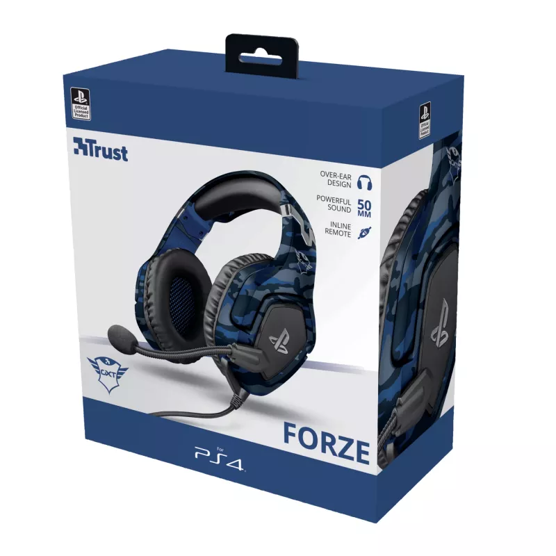 Trust GXT 488 Forze PS4 Headset ενσύρματο Head-Band Gaming μαύρο, μπλε