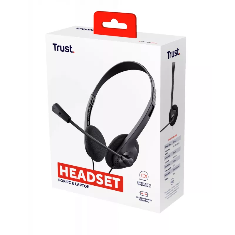 Trust 24659 Ακουστικά/Headset ενσύρματα Head-band κλήσεις/μουσική μαύρα