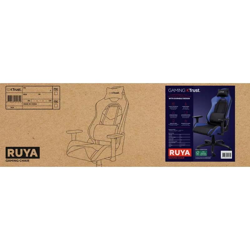 Trust GXT 714 RUYA Universal καρέκλα Gaming μαύρη, μπλε