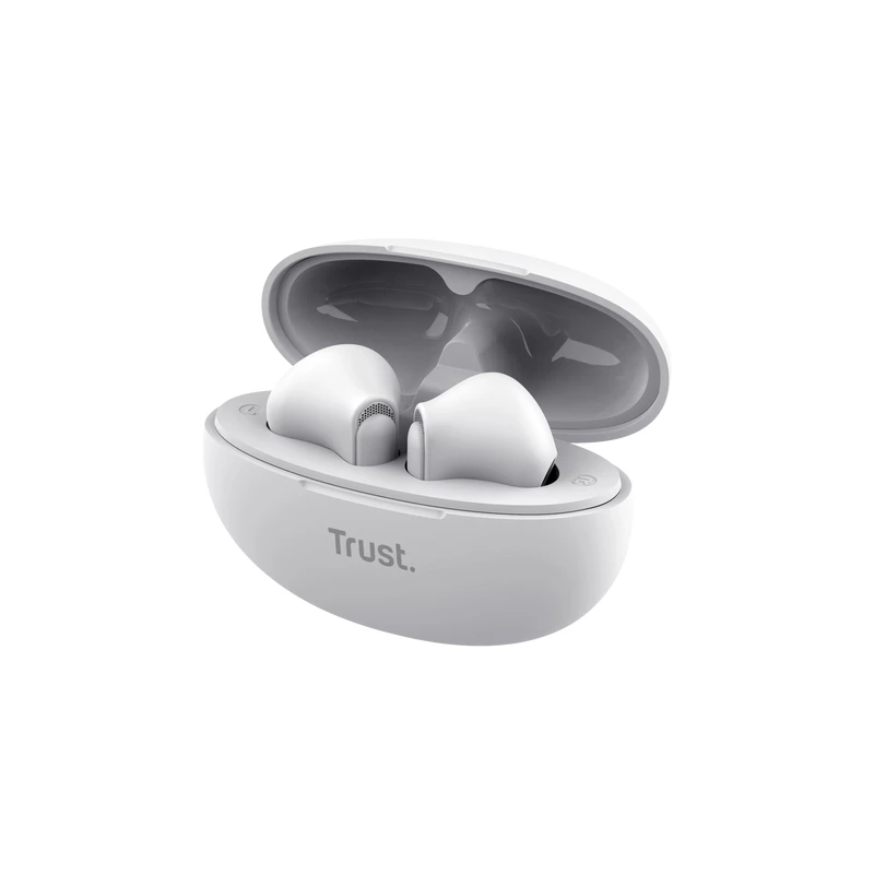 Trust Yavi Headset True Wireless Stereo (TWS) In-Ear ακουστικά κλήσεις/μουσική USB Type-C Bluetooth λευκά