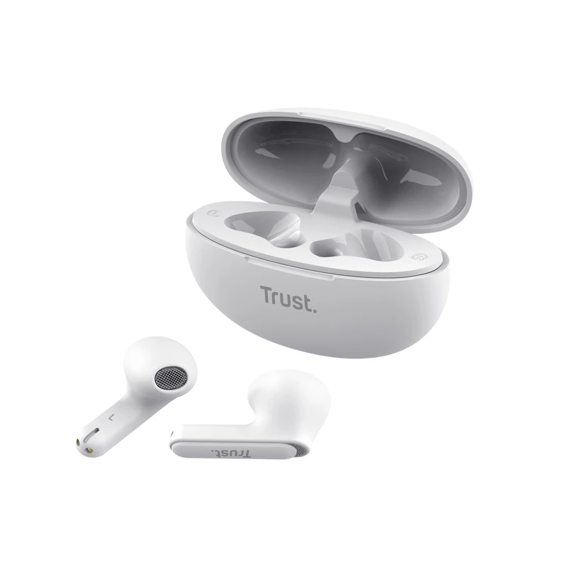 Trust Yavi Headset True Wireless Stereo (TWS) In-Ear ακουστικά κλήσεις/μουσική USB Type-C Bluetooth λευκά