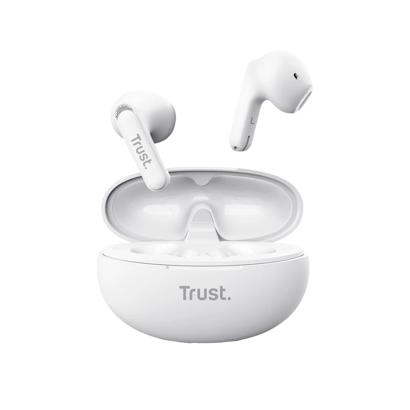 Trust Yavi Headset True Wireless Stereo (TWS) In-Ear ακουστικά κλήσεις/μουσική USB Type-C Bluetooth λευκά