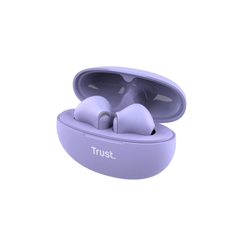 Trust Yavi Headset True Wireless Stereo (TWS) In-Ear κλήσεις/μουσική USB Type-C Bluetooth μωβ
