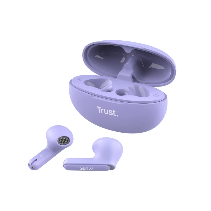 Trust Yavi Headset True Wireless Stereo (TWS) In-Ear κλήσεις/μουσική USB Type-C Bluetooth μωβ