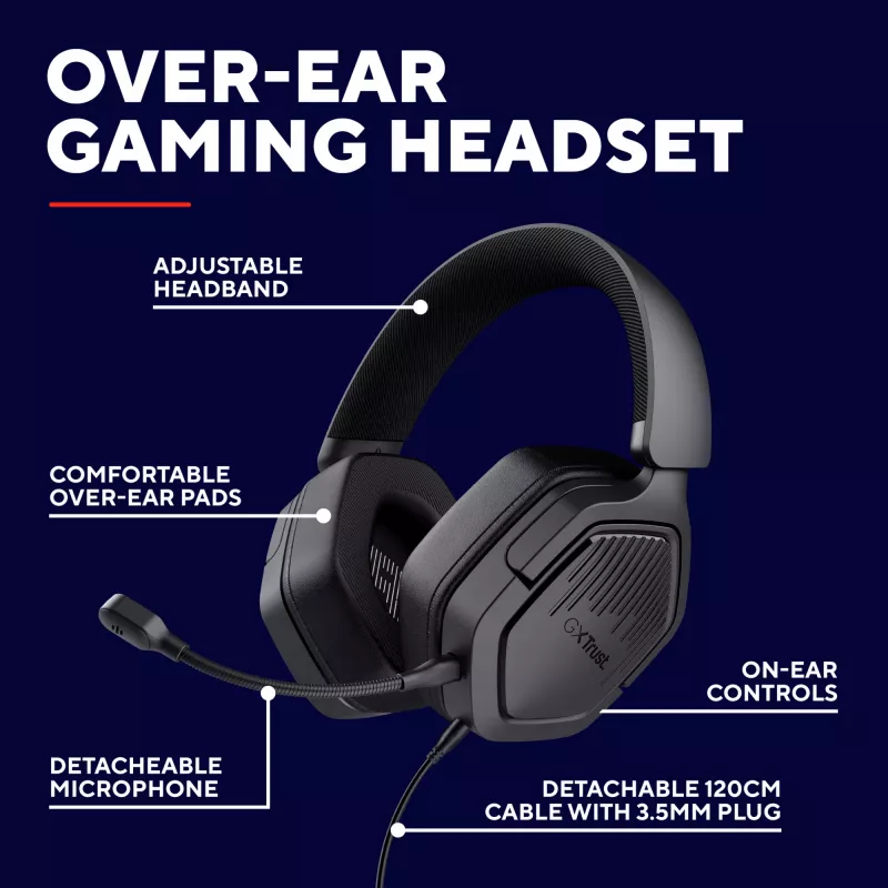 Trust GXT492 Carus Headset ενσύρματο Head-Band Gaming μαύρο