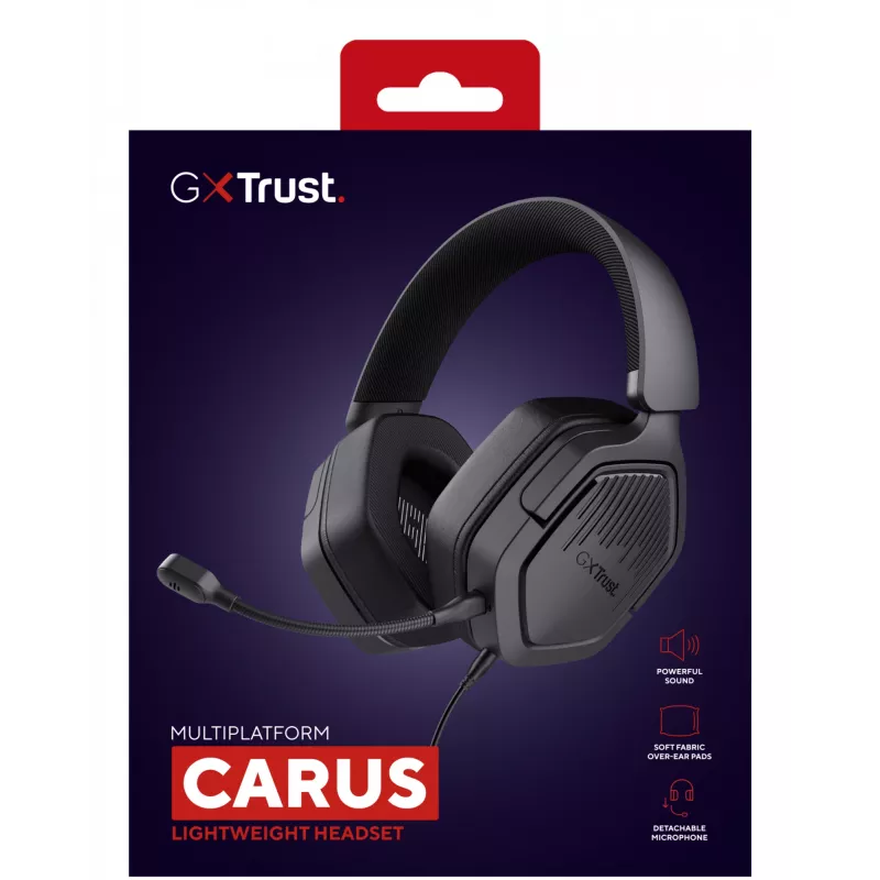 Trust GXT492 Carus Headset ενσύρματο Head-Band Gaming μαύρο