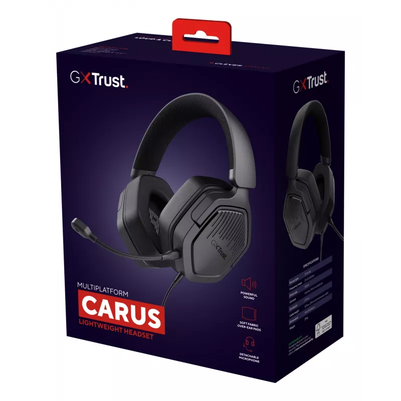 Trust GXT492 Carus Headset ενσύρματο Head-Band Gaming μαύρο
