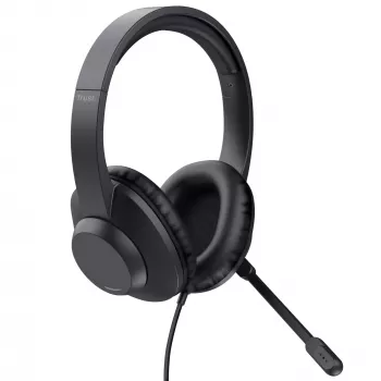 Trust Ayda Max Headset ενσύρματο Head-Band γραφείου/Call center μαύρο