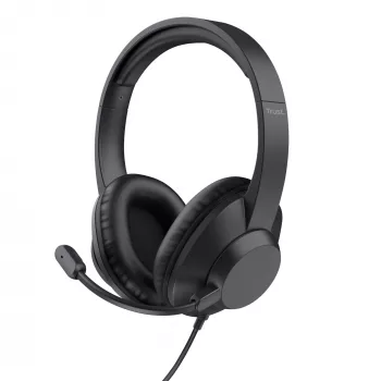 Trust Ayda Max USB Headset ενσύρματο Head-Band Office/Call Center USB Type-C / USB Type-A μαύρο
