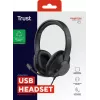 Trust Ayda Max USB Headset ενσύρματο Head-Band Office/Call Center USB Type-C / USB Type-A μαύρο