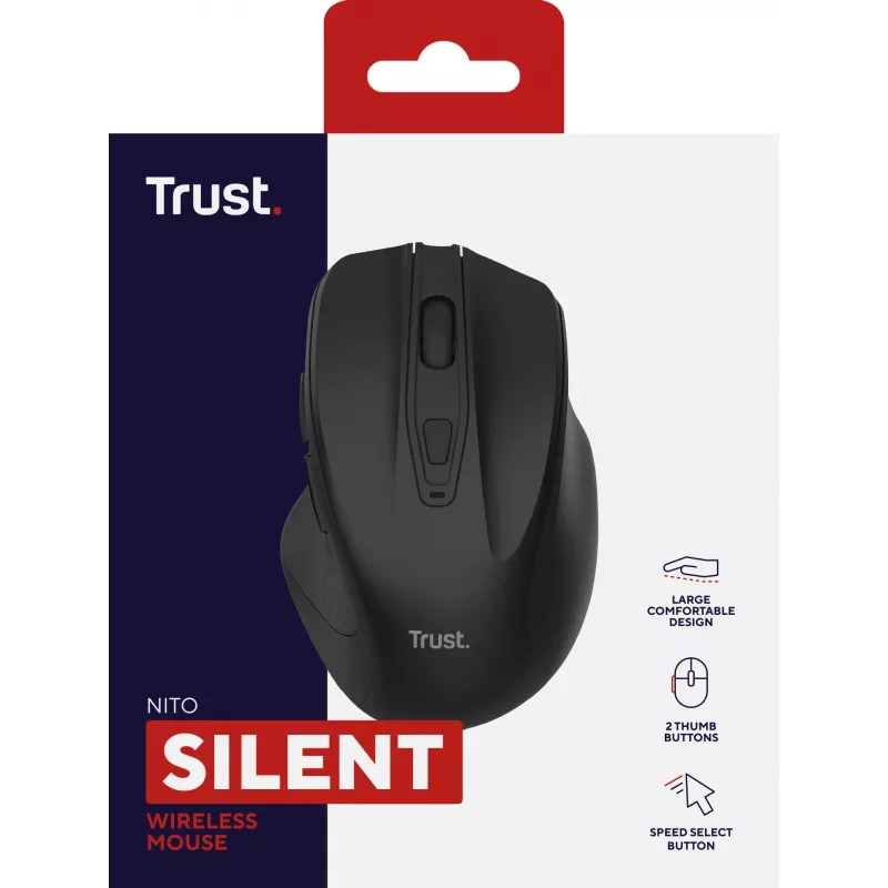 Trust Nito Ποντίκι Universal αμφίχειρο RF Wireless οπτικό 2200 DPI