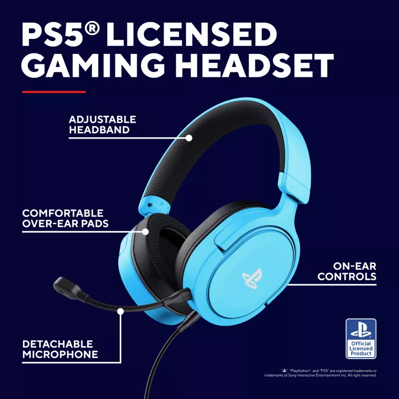 Trust GXT 498B Forta Headset ενσύρματο Headset με Head-band Gaming μπλε