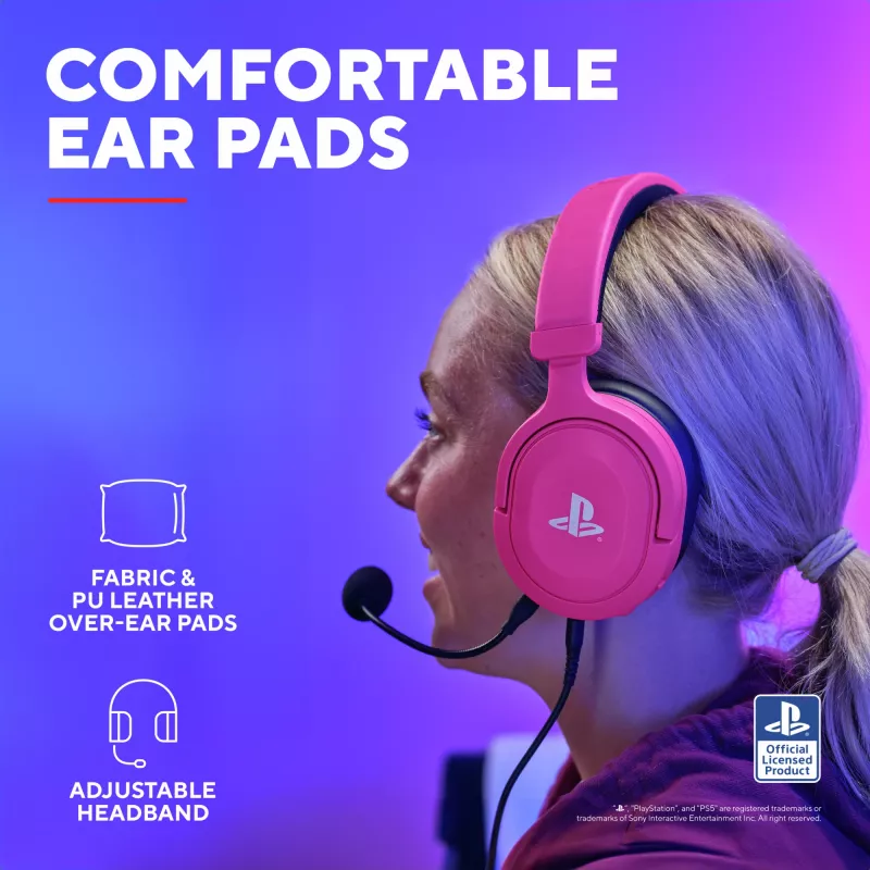 Trust GXT 498P Forta Headset ενσύρματο Head-band Gaming ροζ