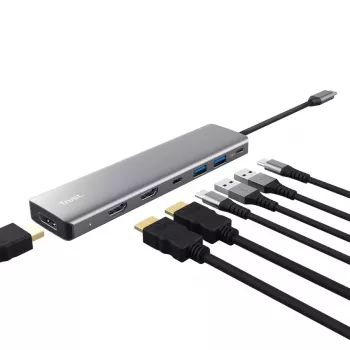 Trust 25661 Hub Διασύνδεσης USB Type-C Αλουμινίου