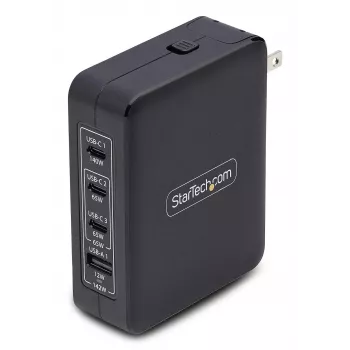 StarTech.com Φορτιστής τοίχου USB-C 140W, 3x USB-C/1x USB-A, PD 3.1 Διεθνές τροφοδοτικό GaN για MacBook/Dell XPS/Inspiron
