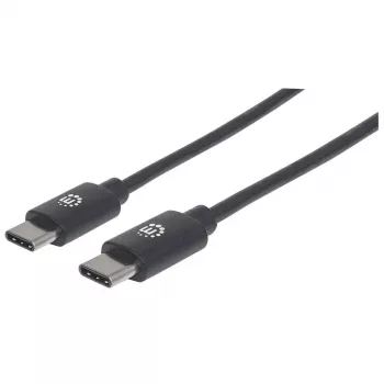 Manhattan Καλώδιο USB-C σε USB-C, 3 m, Βύσμα αρσενικό σε Βύσμα αρσενικό, Μαύρο, 480 Mbit/s (USB 2.0), Hi-Speed USB, εφ' όρου ζωής εγγύηση, Ισοδύναμο με USB2CC3M