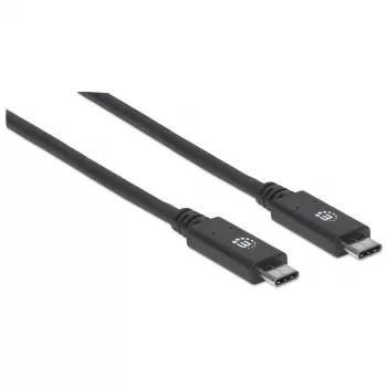 Καλώδιο USB-C Manhattan USB31C5C1M 1m Βύσμα αρσενικό σε Βύσμα αρσενικό Μαύρο