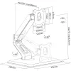 Techly ICA-LCD 35TS βάση γραφείου για οθόνη αφής, 17-32 ίντσες, έως 10 kg, VESA 75x75/100x100, αμορτισέρ αερίου, μαύρη