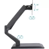 Techly ICA-LCD 35TS βάση γραφείου για οθόνη αφής, 17-32 ίντσες, έως 10 kg, VESA 75x75/100x100, αμορτισέρ αερίου, μαύρη