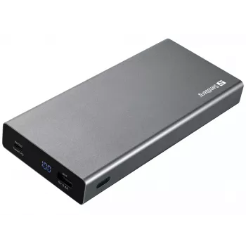 Sandberg Powerbank USB-C PD 100W 20000, 20000 mAh, Ιόντων λιθίου (Li-Ion), Quick Charge 3.0, 100 W, Γκρι