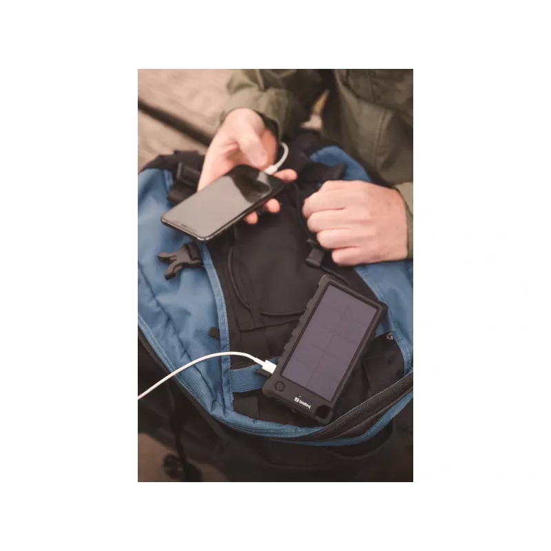Sandberg Outdoor Solar Powerbank 10000, 10000 mAh, Μαύρο
