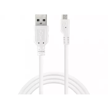 Sandberg Καλώδιο φόρτισης USB-A σε Micro-USB 1m, 1 m, USB A, Micro-USB B, USB 2.0, Βύσμα αρσενικό/Βύσμα αρσενικό, Λευκό