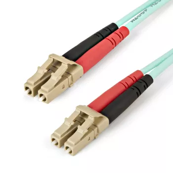 StarTech.com 2 m (6 ft) LC/UPC σε LC/UPC OM4 πολύτροπη ίνα οπτικών ινών, 50/125 µm LOMMF/VCSEL ίνα Zipcord, 100G, χαμηλή εξασθένηση – καλώδιο patch οπτικών ινών LSZH